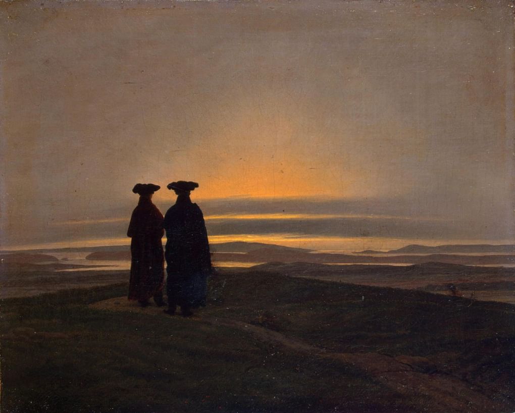 Каспар Давид Фридрих. Закат солнца (Братья). 1830–1835. Государственный Эрмитаж, Санкт-Петербург