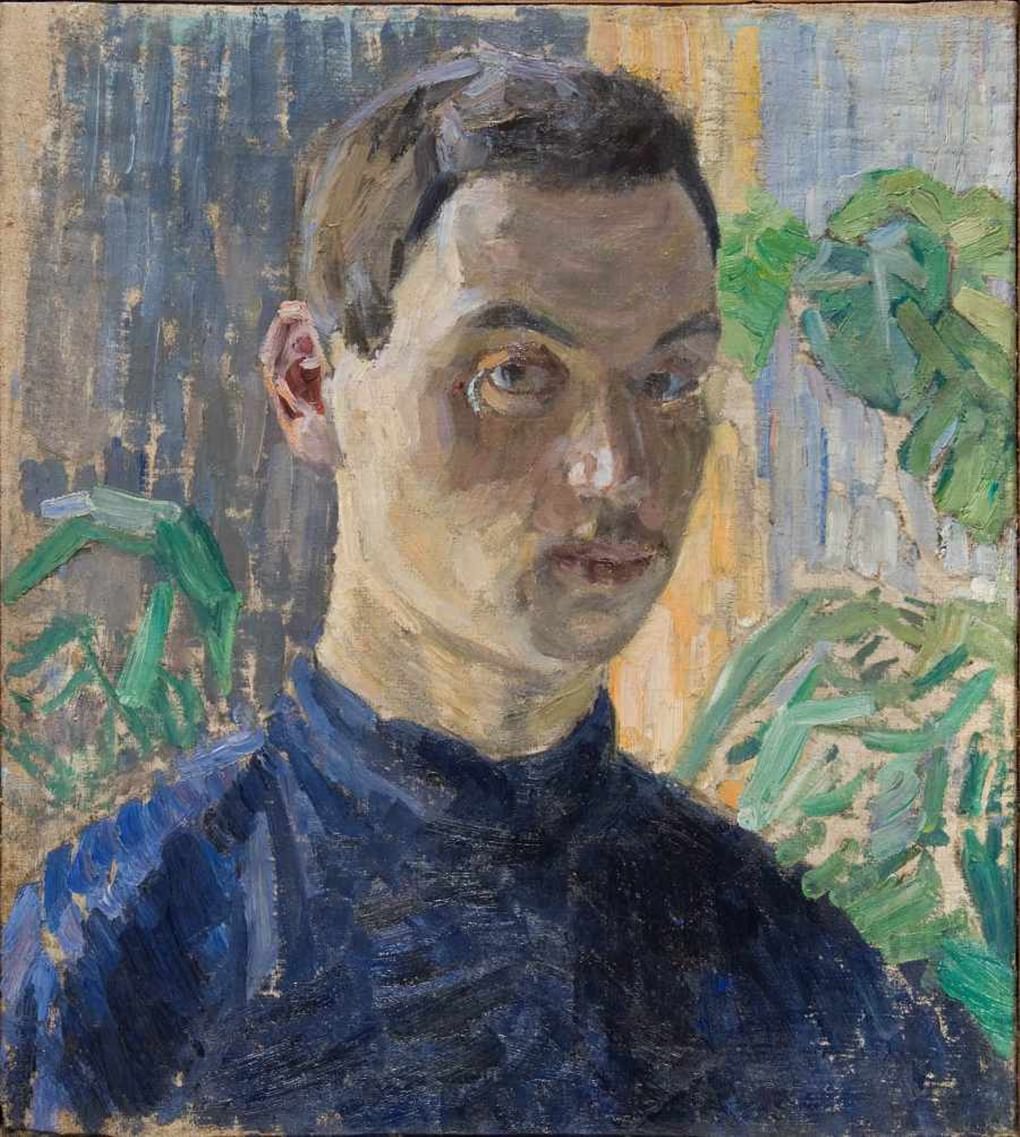Роберт Фальк. Автопортрет на фоне окна. 1916. Галерея «Дом Нащокина»