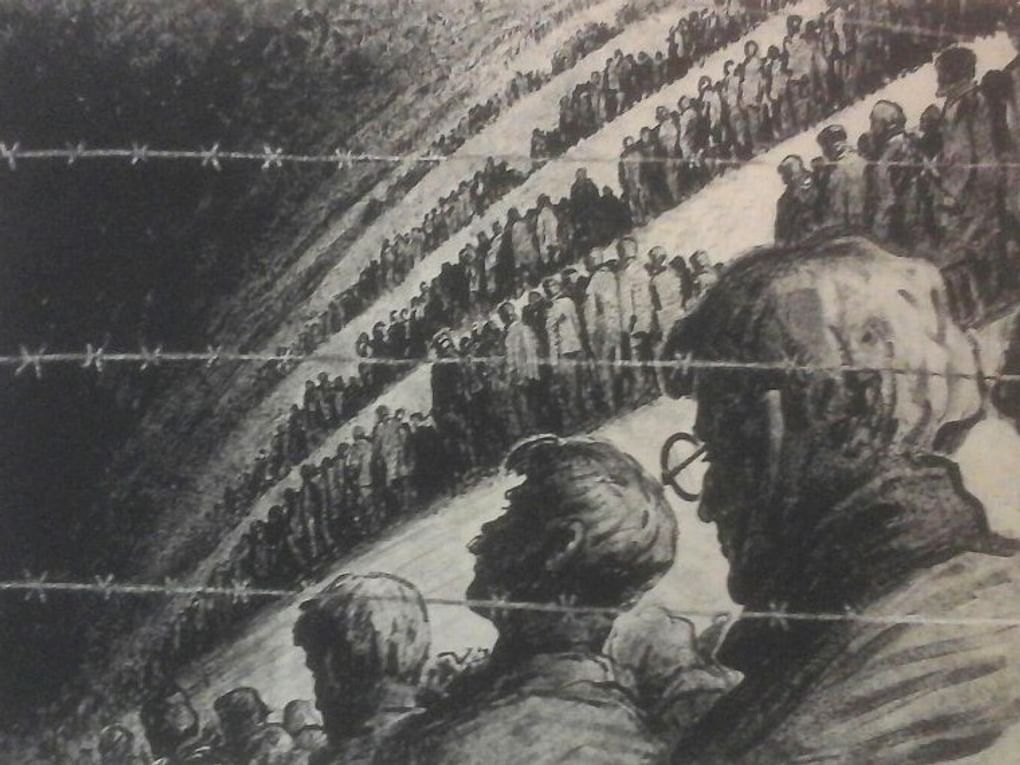 Виктор Никитин. Иллюстрация к поэме Александра Твардовского﻿ «Василий Теркин на том свете». 1964. Государственный центральный музей кино, Москва