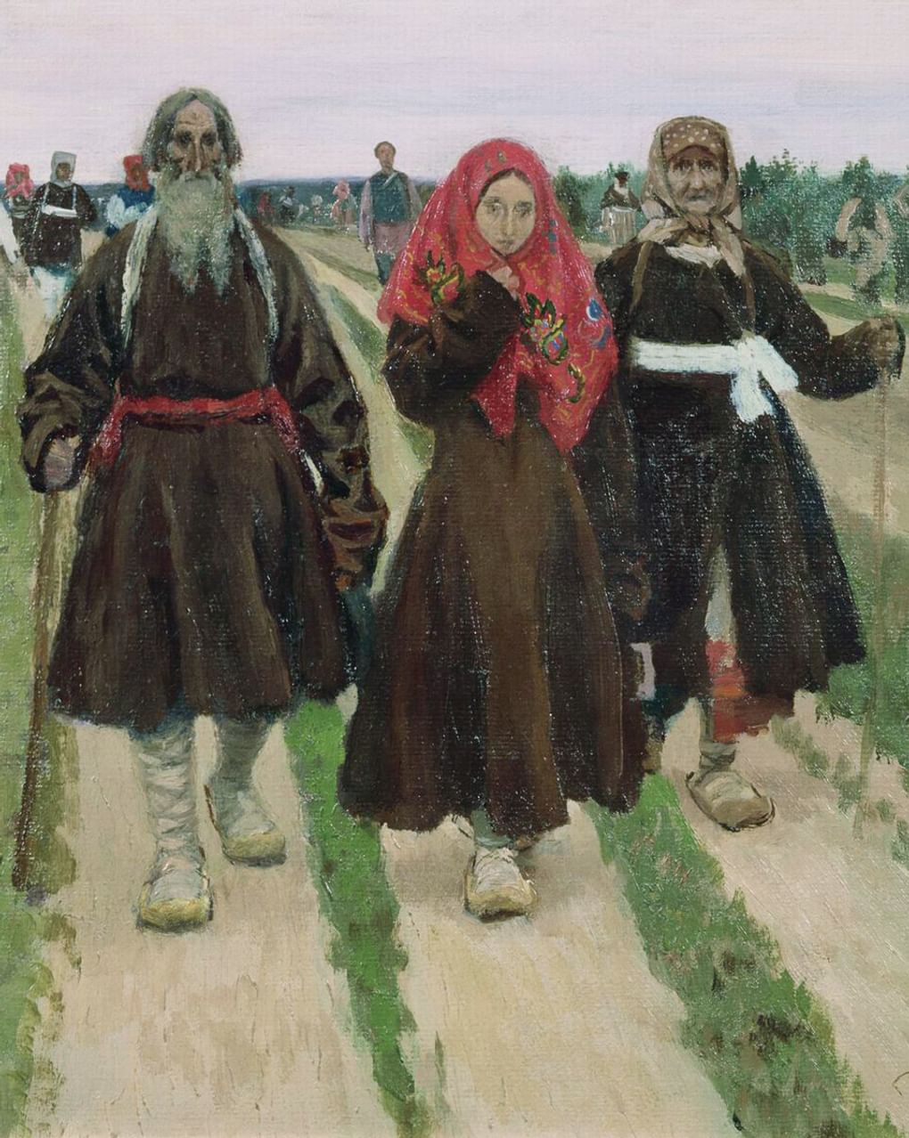 Сергей Коровин. К Троице (фрагмент). 1902. Государственная Третьяковская галерея, Москва